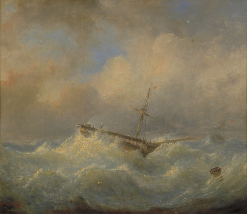 Navire en détresse - Raden Saleh