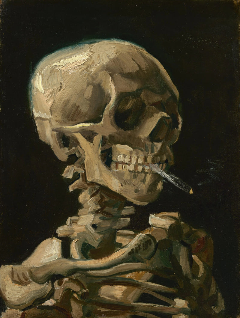 Hodeskalle med tent sigarett - Vincent van Gogh