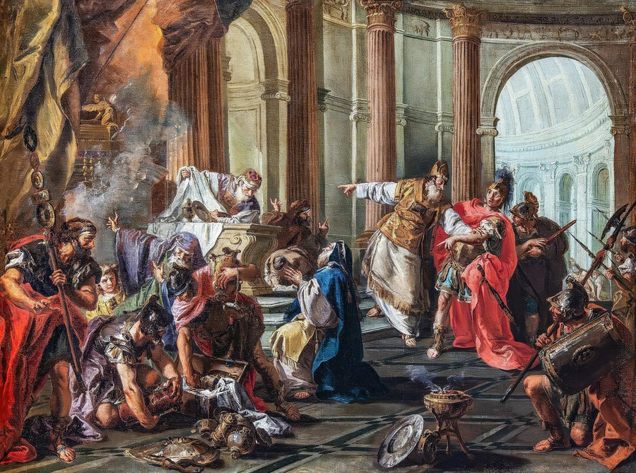 Crassus herjet tempelet i Jerusalem - Giovanni Battista Pittoni