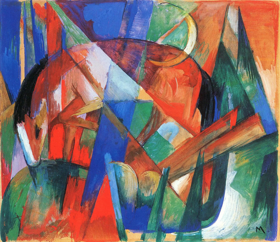 Mytisk skapning II (hest) - Franz Marc