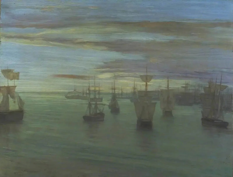 Skumring i hudfarge og grønn: Valparaiso - James Abbott McNeill Whistler