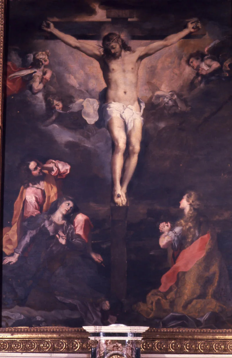 Korsfestelse med Madonna, San Giovanni og Magdalena - Federico Barroci