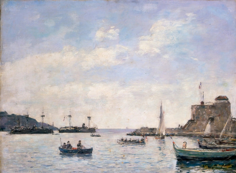 Krysserne i Villefranche - Eugène Boudin