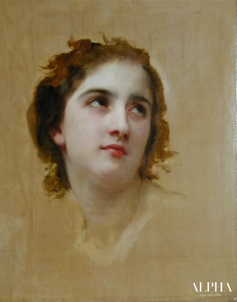 Croquis d'une jeune femme - William Bouguereau - Reproductions de tableaux et peintures haut de gamme