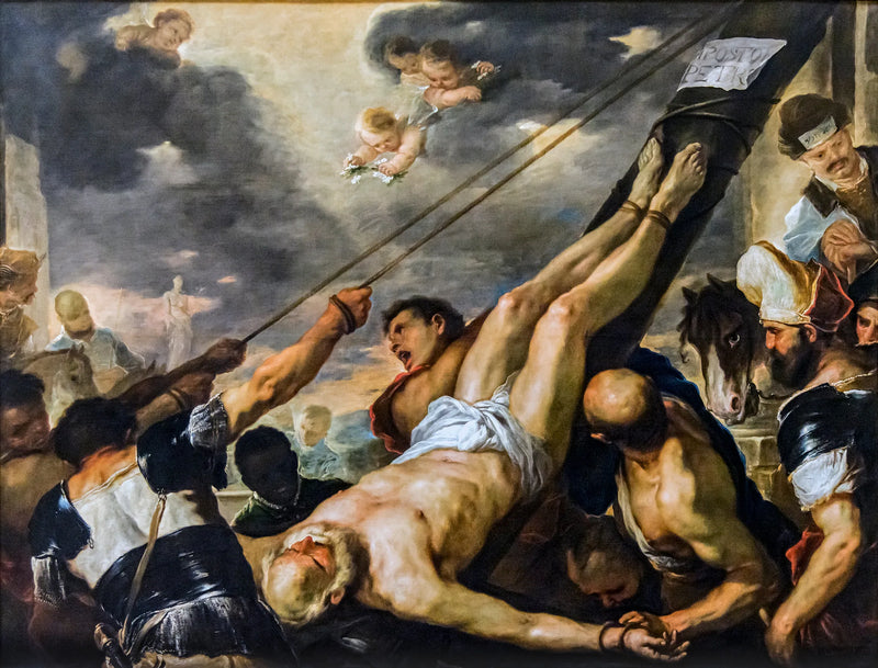 Kristi korsfestelse av Saint Pierre - Luca Giordano