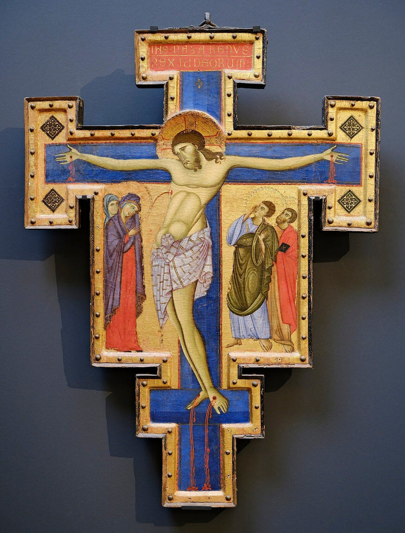 Korsfestelsen av Maestro di San Francesco, Louvre - Mester av Saint Francis