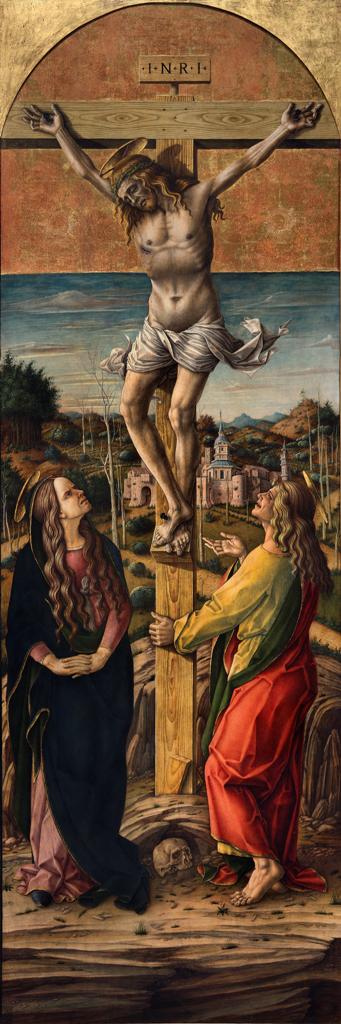 Korsfestelse med jomfruen og evangelisten Johannes - Carlo Crivelli