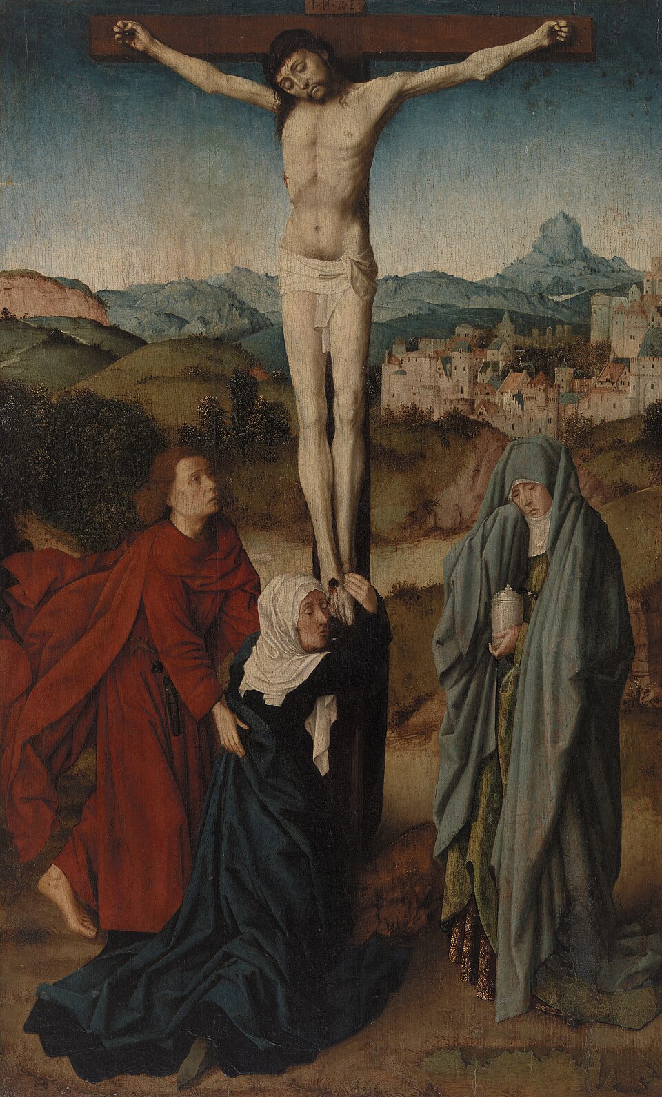 Crucifixion avec la Vierge saint Jean et Marie-Madeleine - Gérard David - Alpha Reproduction