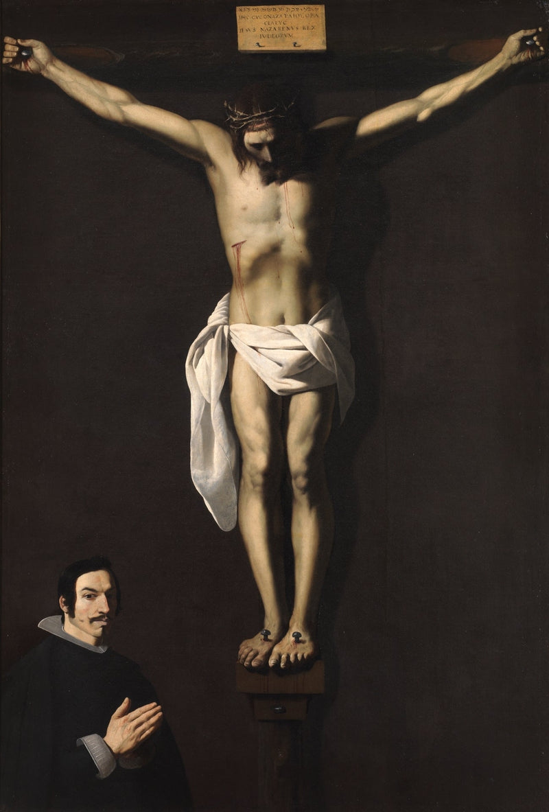 Korsfestelse med en donator - Francisco de Zurbarán