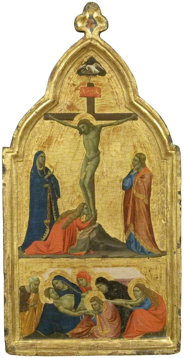 Korsfestelse og Klage - Taddeo Gaddi