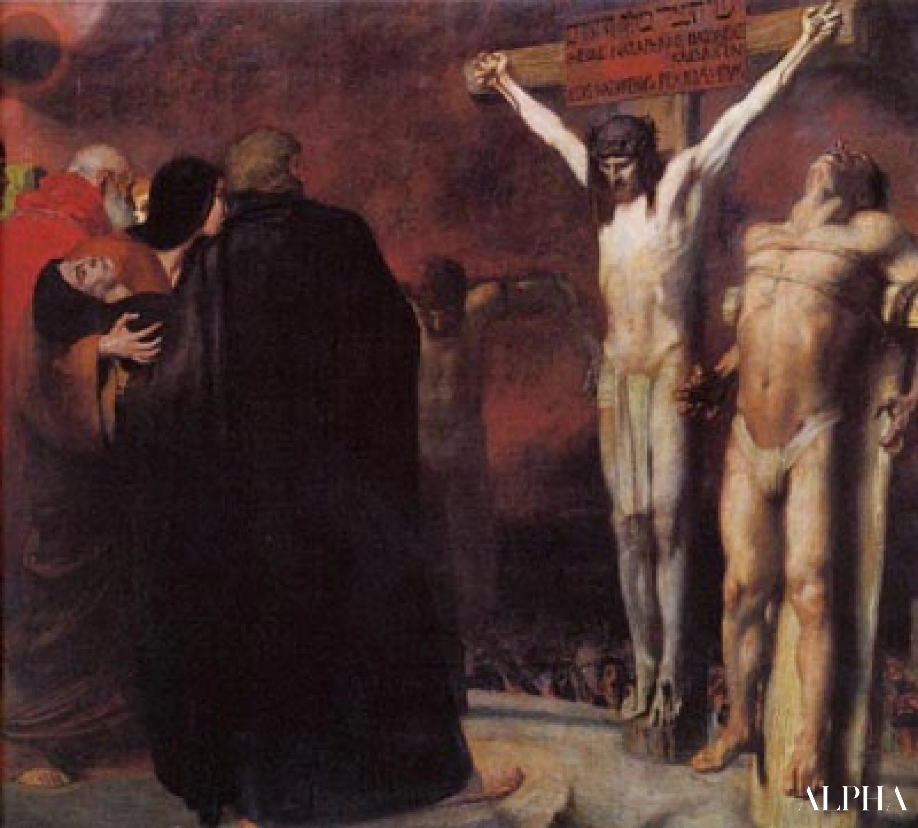 Reproduction du tableau « Crucifixion - Franz Von Stuck » par Alpha Reproduction en peinture à l’huile
