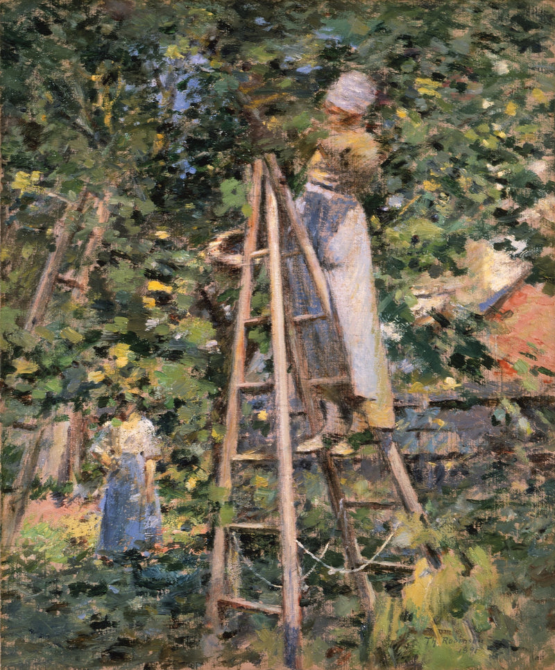 Plukking av plommer - Theodore Robinson
