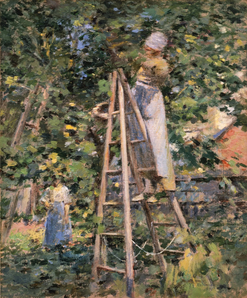 Plukking av plommer - Theodore Robinson