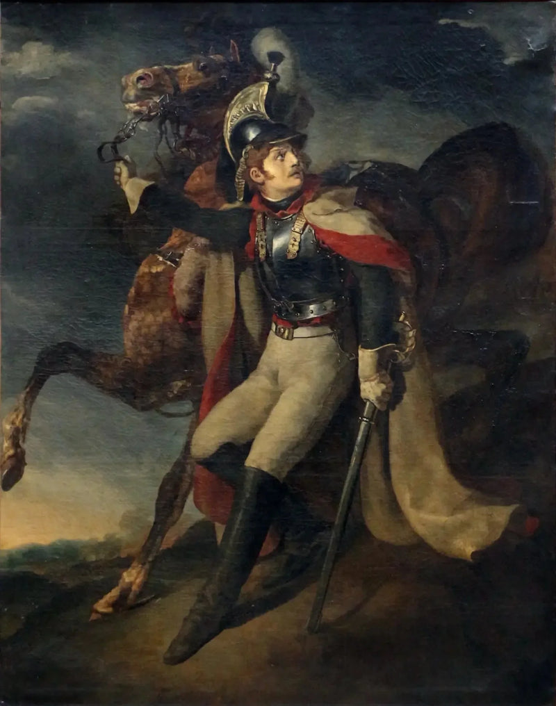 Skadet kurer som forlater ilden - Théodore Géricault