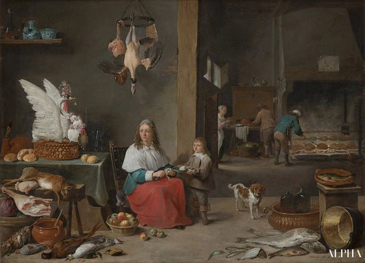 Cuisine - David The Younger Teniers - Reproductions de tableaux et peintures haut de gamme