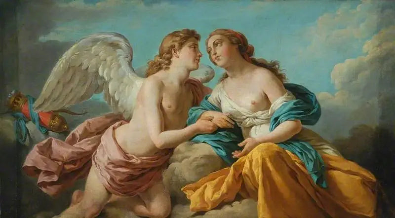 Cupidon og Psyche, allegori over de fem sanser - Louis Jean François Lagrenée

Source:
Cupidon et Psyché, allégorie des cinq sens - Louis Jean François Lagrenée