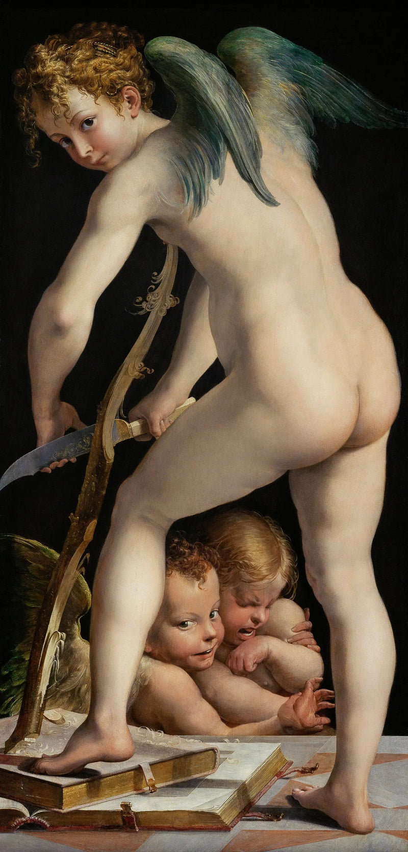 Kupid som lager buen sin - Parmigianino