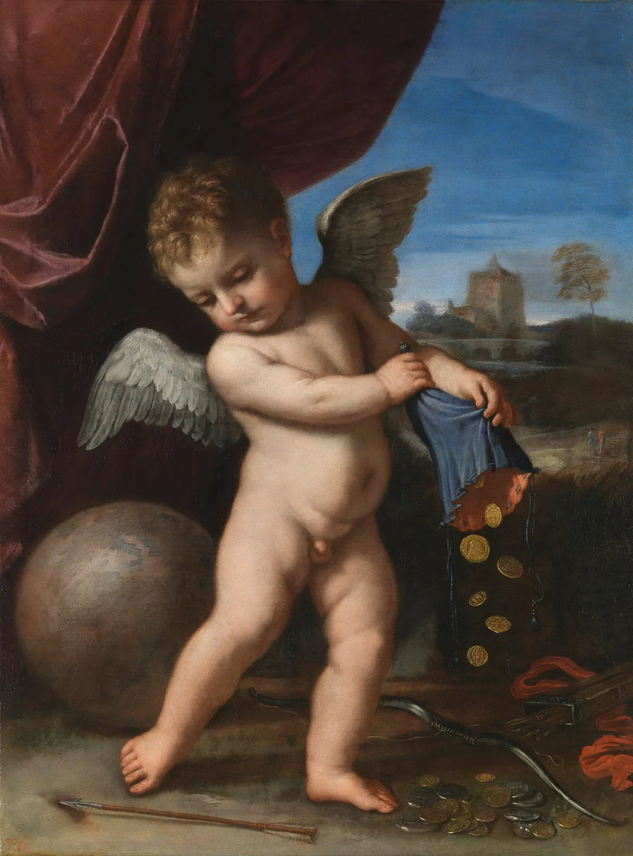 Kupid avviser rikdommene - Guercino