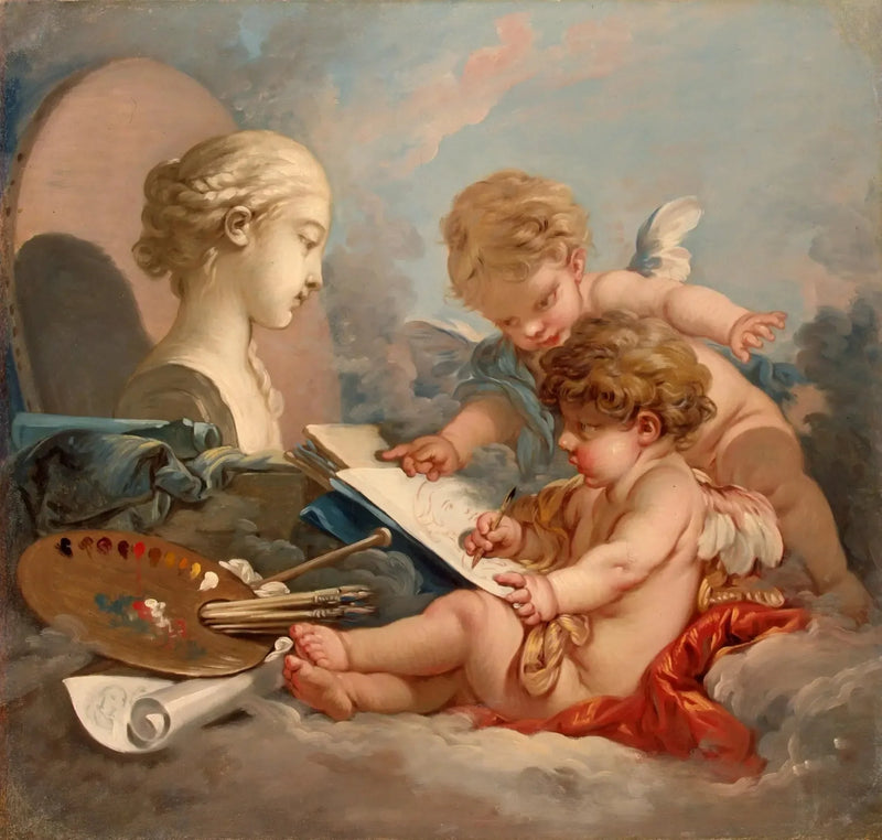 Cupidon. Allegori av maleriet - François Boucher