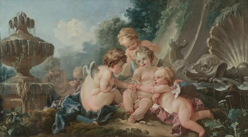 Cupidoer i sammensvergelse - François Boucher