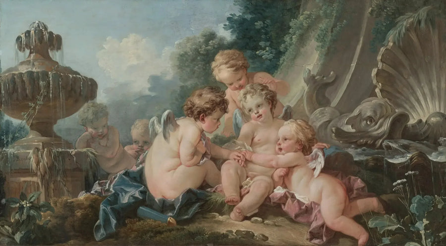 Cupidoer i sammensvergelse - François Boucher