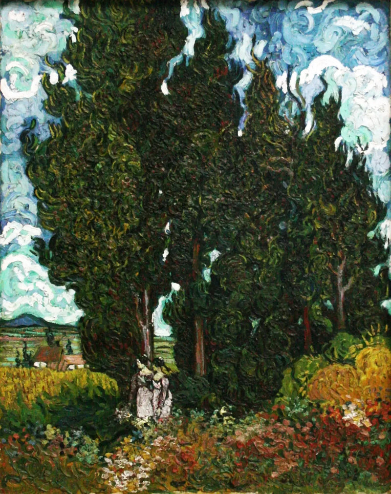 Sypress med to figurer - Vincent van Gogh
