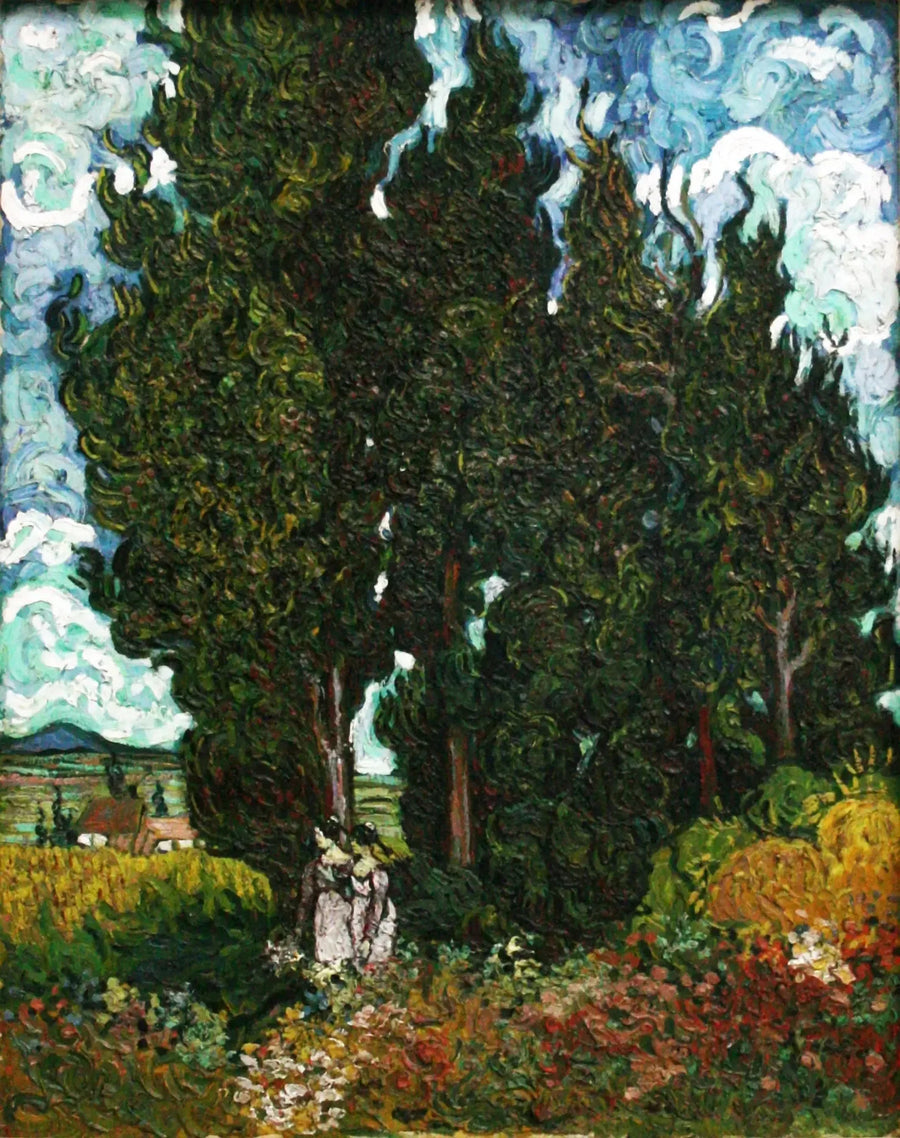 Sypress med to figurer - Vincent van Gogh