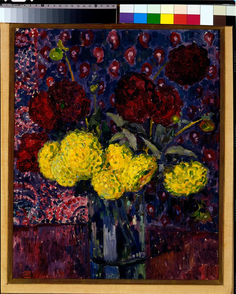 Dahliaer i en vase - Thé van Rysselberghe