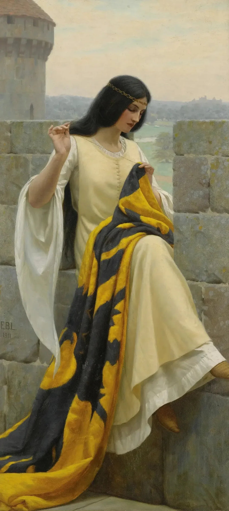 Dame broderer banneret - Edmund Blair Leighton

Source:
Dame brodant la bannière - Edmund Blair Leighton