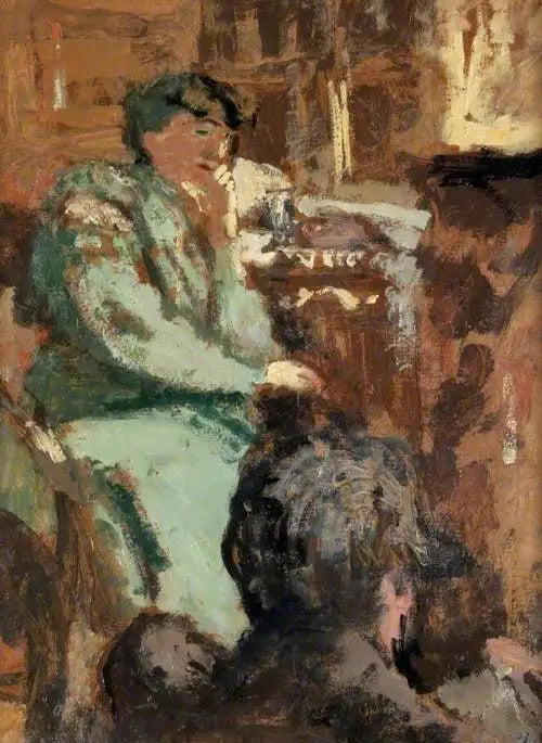 Dame i vert - Édouard Vuillard