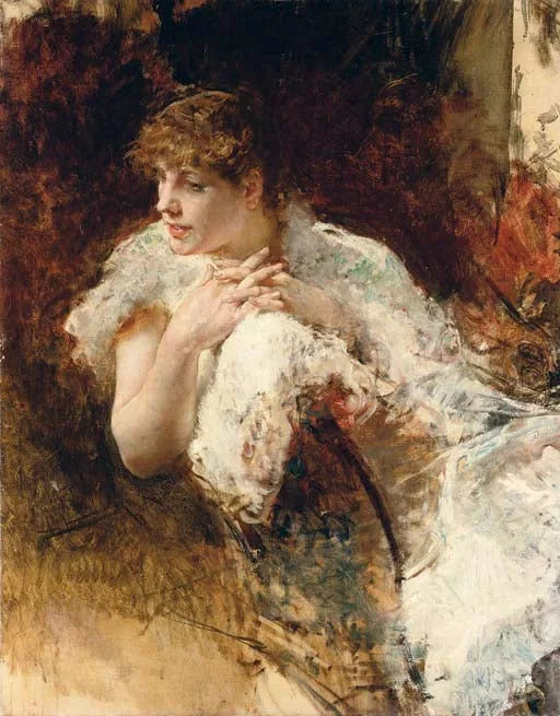 dame napolitansk - Giuseppe De Nittis