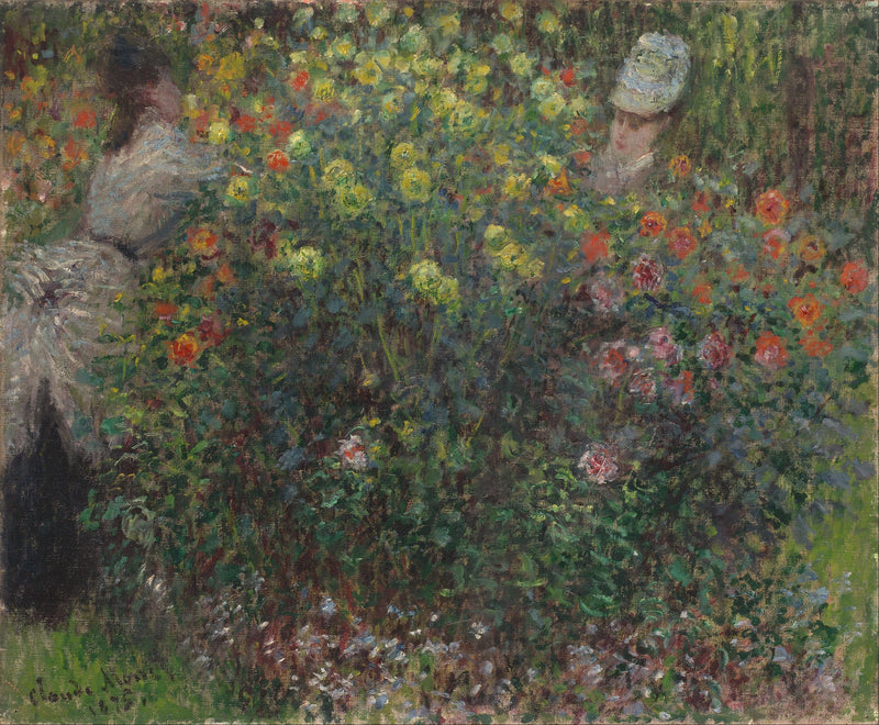 Damer i blomster W383 - Claude Monet