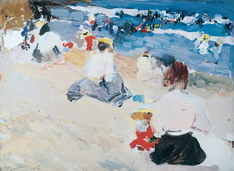 Damer på stranden - Joaquín Sorolla