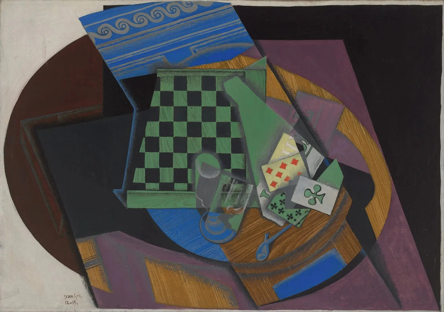 Damier og kortspill - Juan Gris