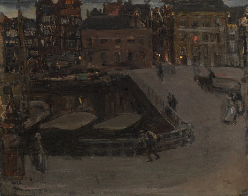 Damrak om kvelden - Isaac Israels