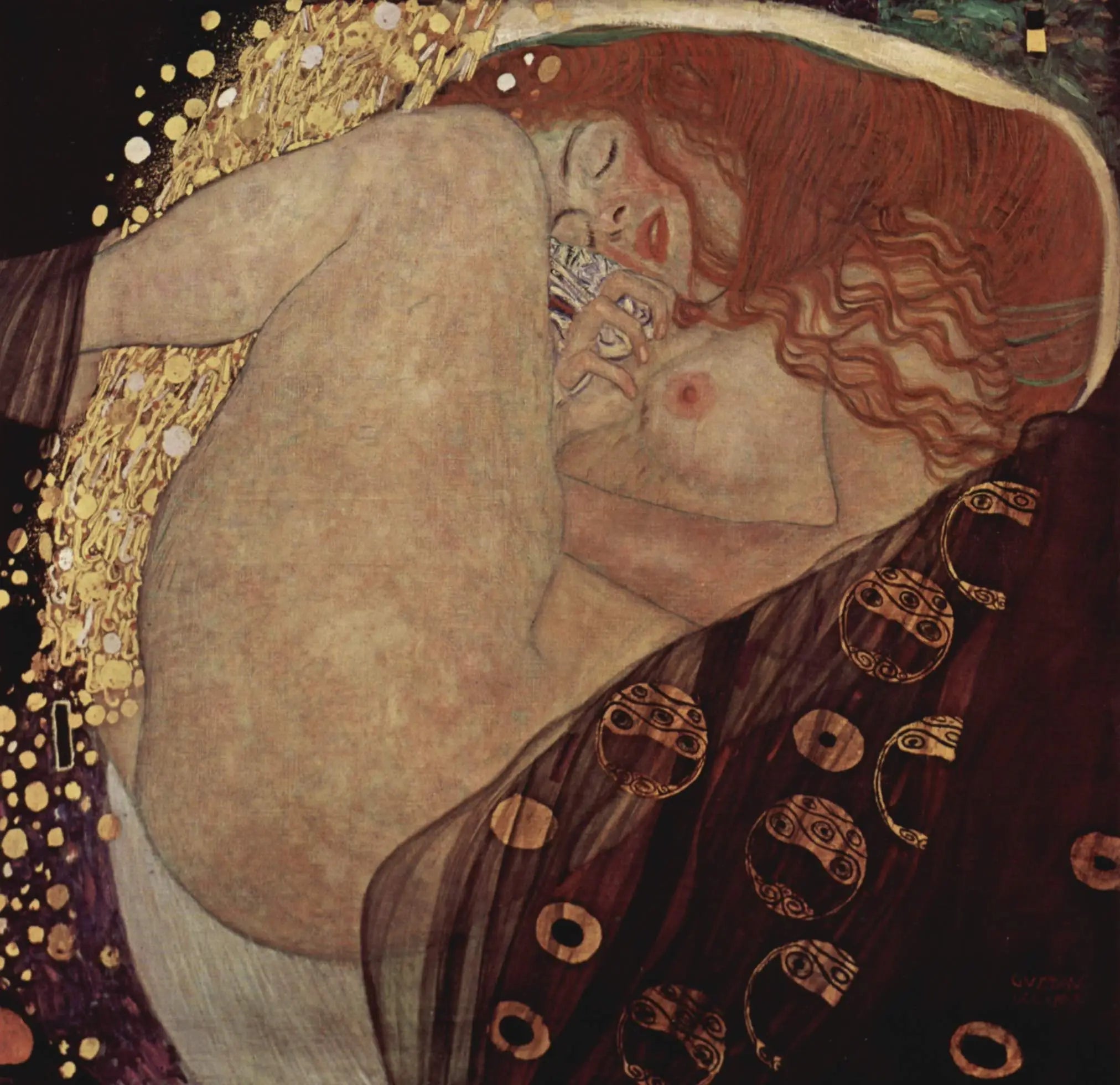Danaé - Gustav Klimt image 1 reproduction de peinture à l’huile