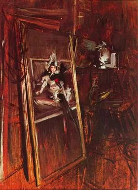 I maleratelieret med frøken Errazuriz - Giovanni Boldini