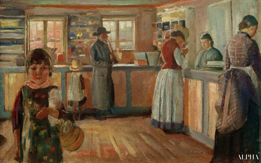 Dans la boutique du village de Vrengen - Edvard Munch - Reproductions de tableaux et peintures haut de gamme