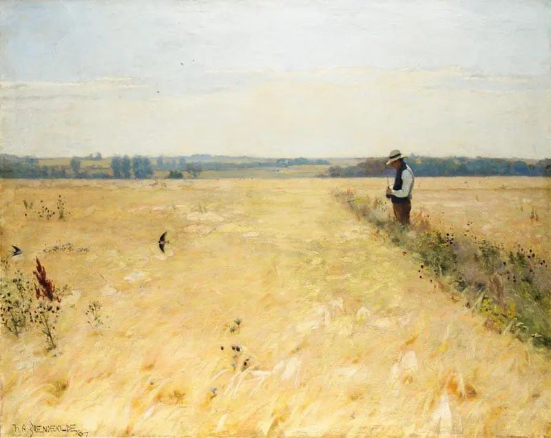 I maisåkeren. - H. A. Brendekilde

Source:
Dans le champ de maïs. - H. A. Brendekilde