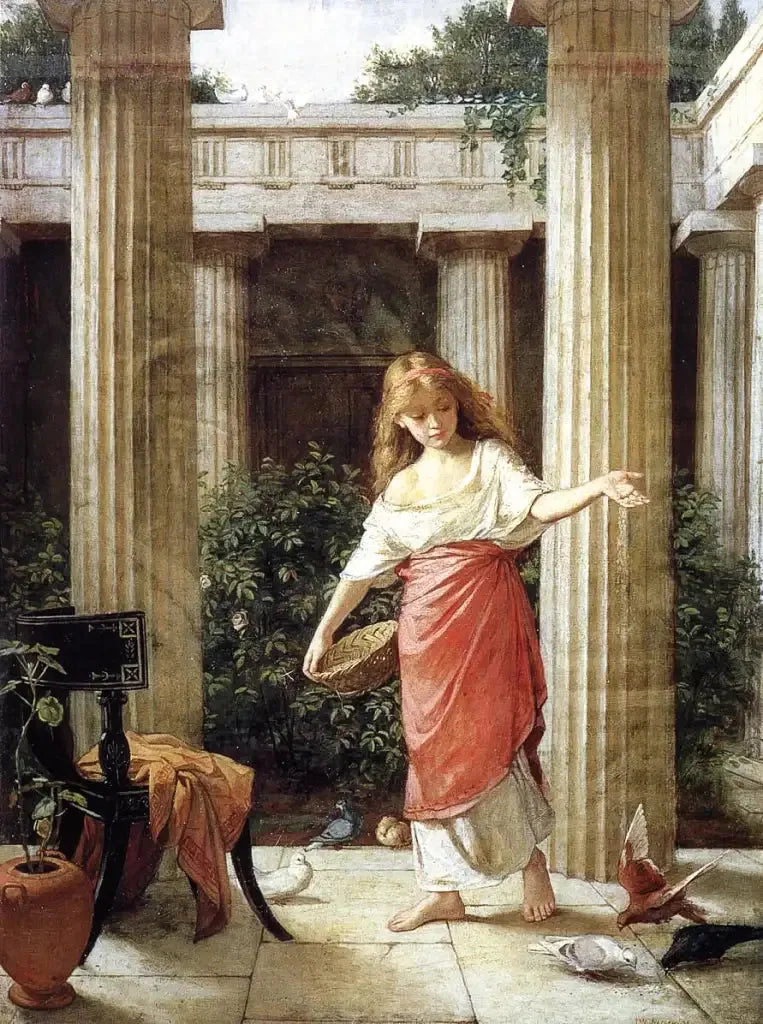I peristylen - John William Waterhouse