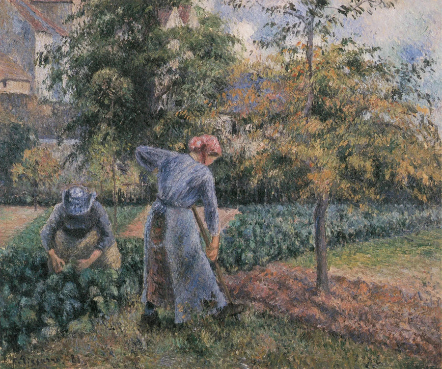 I kjøkkenhagen i Pontoise - Camille Pissarro