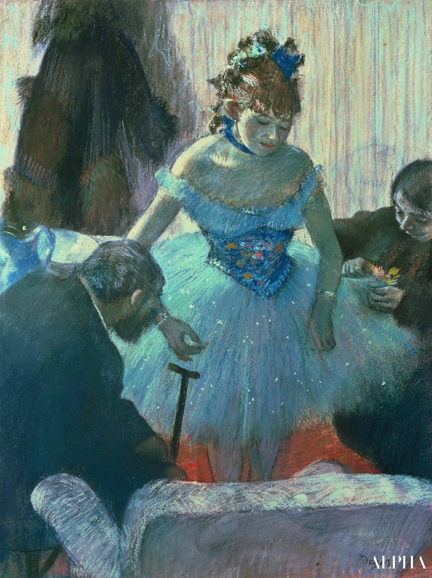 Danserinne i sin garderobe - Edgar Degas - Høykvalitets reproduksjoner av malerier og bilder
