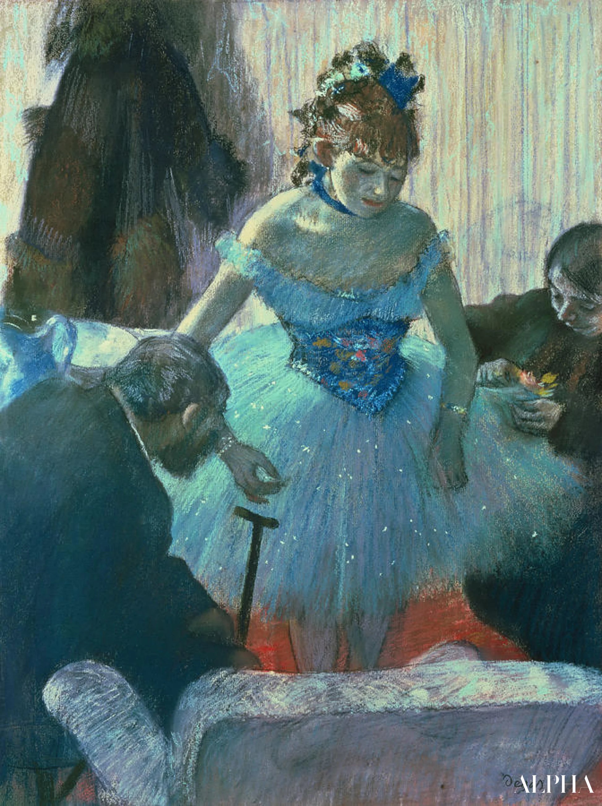 Danserinne i sin garderobe - Edgar Degas - Høykvalitets reproduksjoner av malerier og bilder