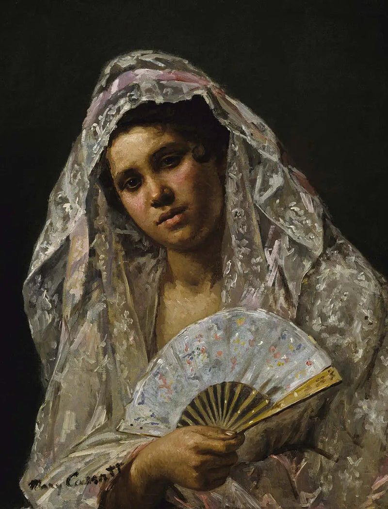 Spansk danserinne med blondermantilla - Mary Cassatt