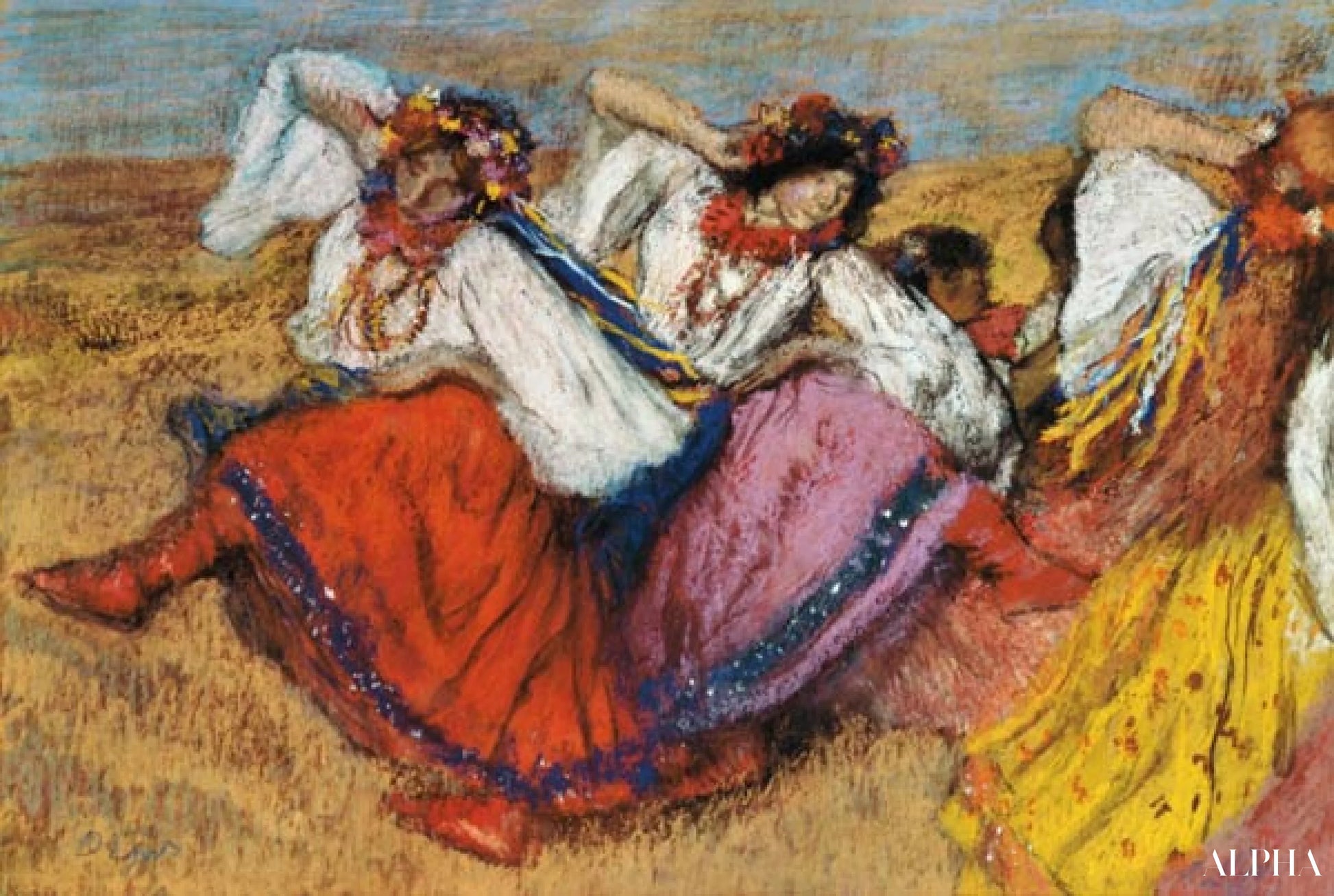 Russiske dansere - Edgar Degas - Høykvalitets reproduksjoner av malerier og bilder