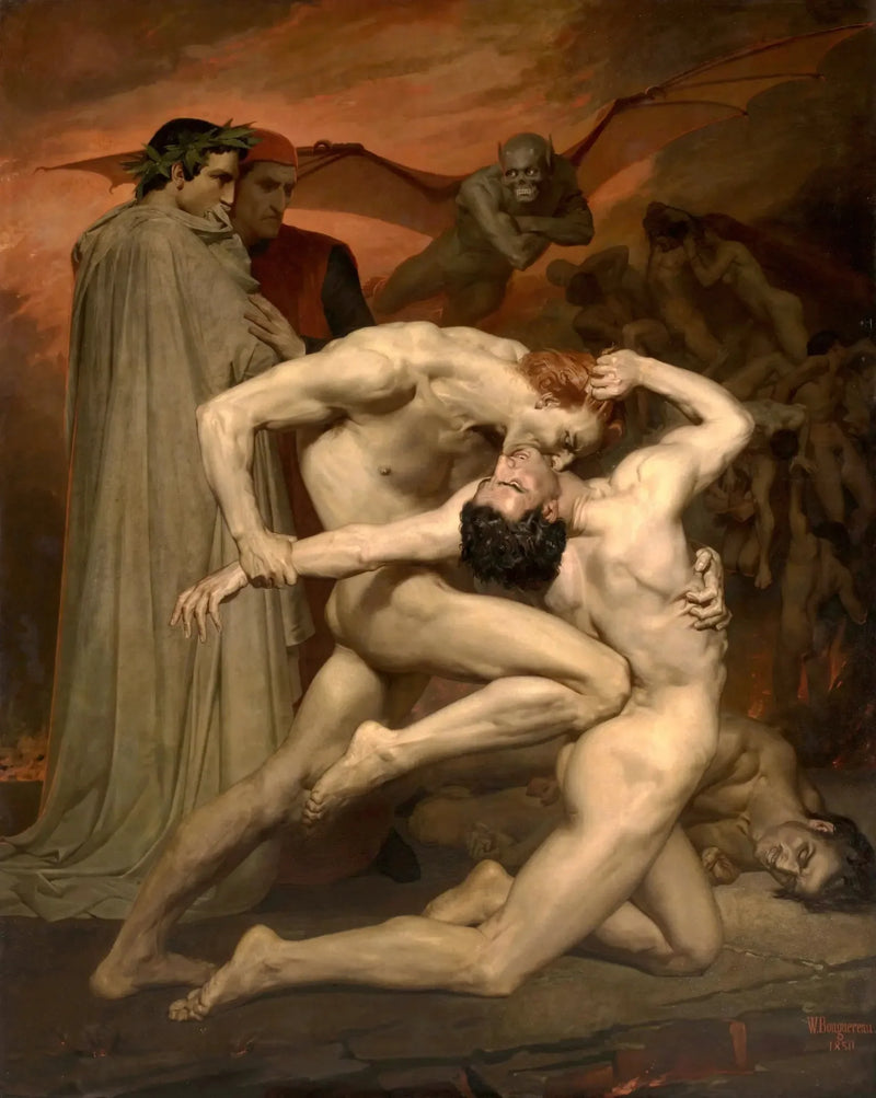 Dante og Vergil i Helvete - Bouguereau