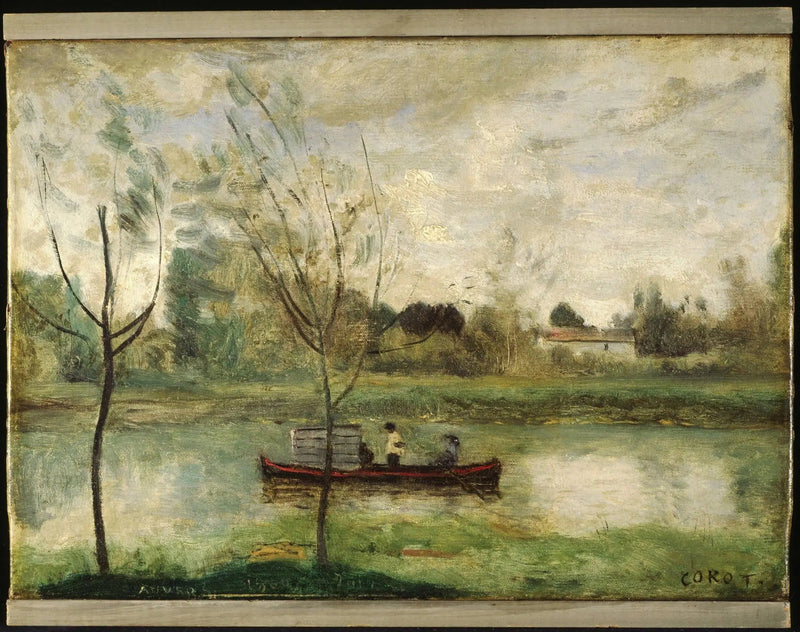 Daubigny jobber med sin « Botin » nær Auvers-sur-Oise - Jean-Baptiste Camille Corot