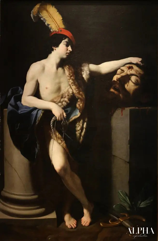 David avec la tête de Goliath - Guido Reni Reproductions de tableaux à la peinture à l’huile