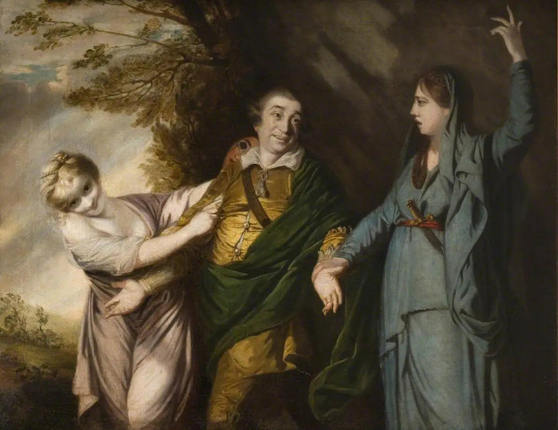 David Garrick mellom tragedie og komedie - Joshua Reynolds