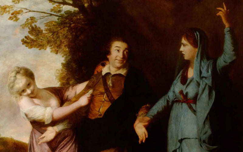 David Garrick mellom tragedie og komedie - Joshua Reynolds